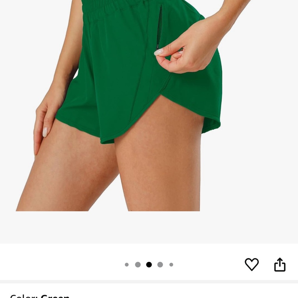 Green Women's Athletic Shorts